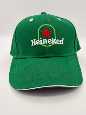 Heineken Green Adjustable Baseball Cap Embroidered Logo